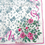 将图片加载到图库查看器，【中古】ハンカチ4点セット サンローラン/ニナリッチ/ウェッジウッド リボン 花柄 レース マルチ i0429wq0450
