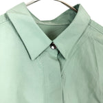 Load image into Gallery viewer, 【中古】ミッシェルクラン MICHEL KLEIN シャツ 長袖 シャカシャカ素材 くすみグリーン系 i0619wq0168
