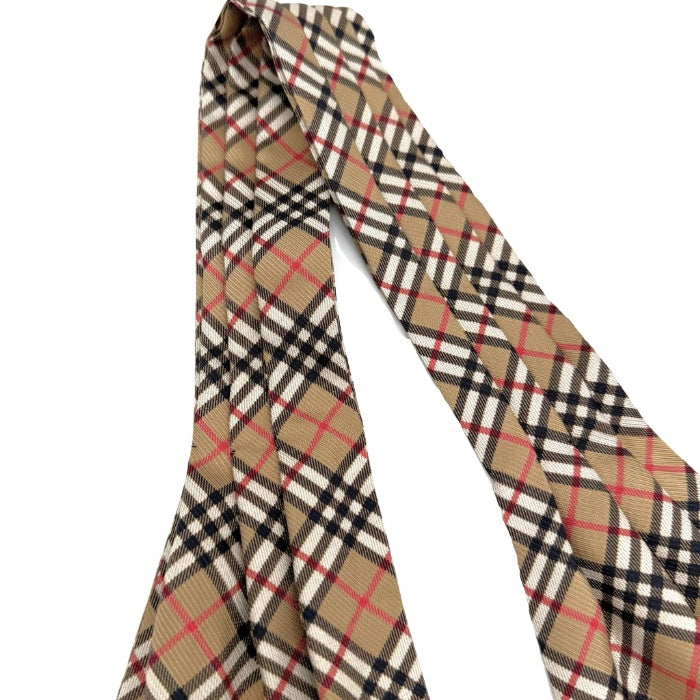 【中古】バーバリー BURBERRY リボンタイ ネックチーフ ノバチェック おしゃれ ベージュ系 i0810oq00223