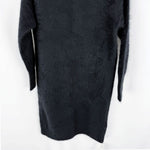 画像をギャラリービューアに読み込む, 【中古】Liesse リエス ウール 起毛ニット ワンピース ブラック 黒 ロング i0807n0213
