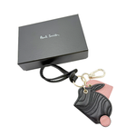 画像をギャラリービューアに読み込む, 【中古】ポールスミス Paul Smith キーリング チャーム レザー ブラック ピンク うさぎ ハート j0223tq05918
