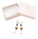 Load image into Gallery viewer, 【中古】Vivienne Westwood ヴィヴィアンウエストウッド オーブ ピアス ゴールド パール 箱付き レディース j0405oq00830
