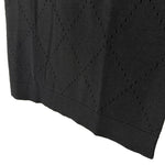 将图片加载到图库查看器，【中古】エポカ EPOCA ノースリーブニット デザイン編み ダイヤチェック ブラック 黒 i0818n0164
