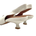 画像をギャラリービューアに読み込む, 【中古】スローブイエナ SLOBE IENA パンプス バックスリング 5cmヒール オフホワイト 白 i0731wq0185
