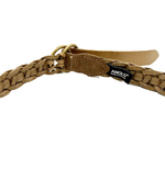 画像をギャラリービューアに読み込む, 【中古】ANGLO レザーベルト 編込み メッシュベルト ベージュ i0731wq0051
