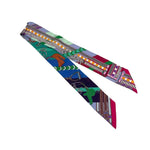 Load image into Gallery viewer, 【中古】エルメス HERMES ツイリー スカーフ スリム 馬勒とチャーム 箱付き マルチカラー i0627aq02992
