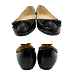画像をギャラリービューアに読み込む, 【中古】クリスチャンルブタン Christian Louboutin フラットシューズ パンプス 黒 ブラック リボン エナメル j0818h00216
