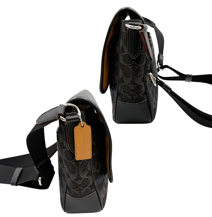 中古】COACH コーチ シグネチャー ショルダーバッグ C0938 ブラック