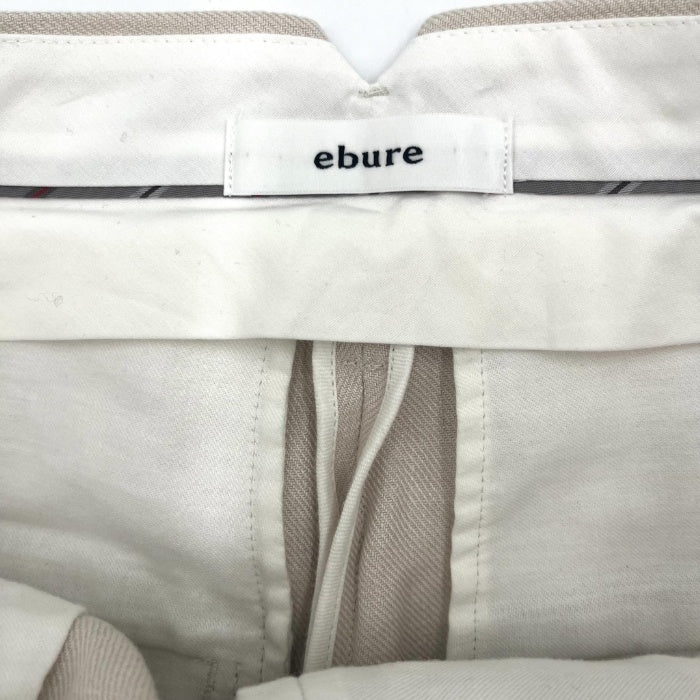 【中古】エブール ebure ワイドパンツ ハイウエスト リネンパンツ 涼し気 ライトベージュ h0425n003