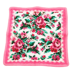 将图片加载到图库查看器，【中古】フェイラー FEILER ハンカチ 2枚セット ハイジ ピンク 花柄 アニマル柄 i0728tq0021
