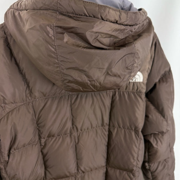 【中古】ザノースフェイス THE NORTH FACE ダウンコート ロング フード ブラウン 茶 h1226wq01713