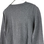 将图片加载到图库查看器，【中古】ヨーコチャン YOKO CHAN クルーネックニット 裾フリル 切り替え グレー ネイビー 紺 i0703n02312
