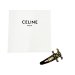 Load image into Gallery viewer, 【中古】CELINE セリーヌ ヘアピン トリオンフ バレッタ ヘアアクセサリー ブラウン j0417aq024180
