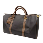 Load image into Gallery viewer, 【中古】ダンヒル Dunhill ボストンバッグ PVC レザー ブラウン 大容量 南京錠 j0223tq00620
