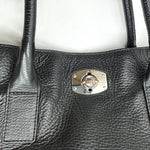 Load image into Gallery viewer, 【中古】フルラ FURLA ハンドバッグ シンプル レザー ブラック系 シルバー i0522lq02510
