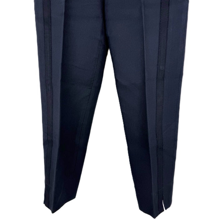 【中古】ドゥロワー Drawer コットンツイルテープパンツ サイドスリット コットン ネイビー 紺 i0805k00412