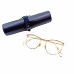 将图片加载到图库查看器，【中古】AHLEM アーレム メガネフレーム ゴールド ラウンド ケース付き i1029pq015300
