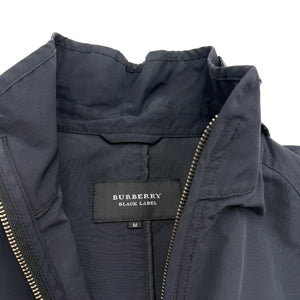 【中古】バーバリーブラックレーベル BURBERRY BLACK LABEL スプリングコート シンプル チェック ブラック 黒 h1216aq00840