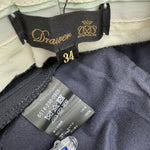 Load image into Gallery viewer, 【中古】ドゥロワー Drawer コットンツイルテープパンツ サイドスリット コットン ネイビー 紺 i0805k00412
