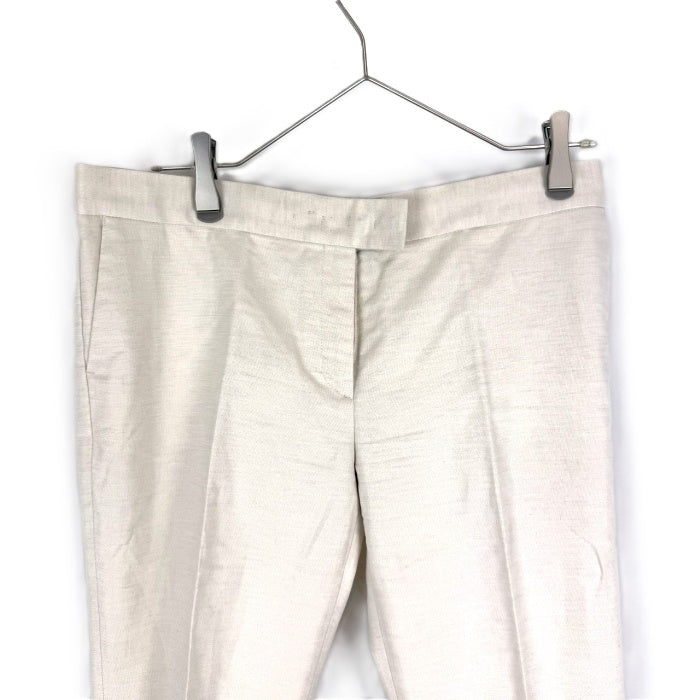【中古】ジョセフ JOSEPH クロップドパンツ シンプル 薄手 透け感 リネン 生成り ライトベージュ i0828n0034