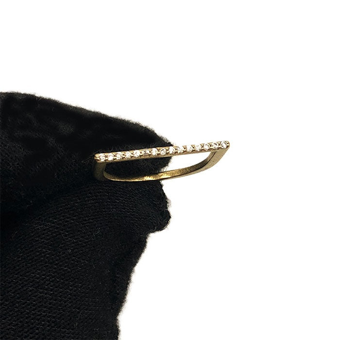 【中古】ロアドゥシャンブル Roi du chanvre ピンキーリング 指輪 変形デザイン ストーン おしゃれ ゴールド i0501k0142