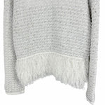 画像をギャラリービューアに読み込む, 【中古】Drawer ドゥロワー ニットジャケット ラメ フリンジ ウール混 ノーカラー i1222h00431
