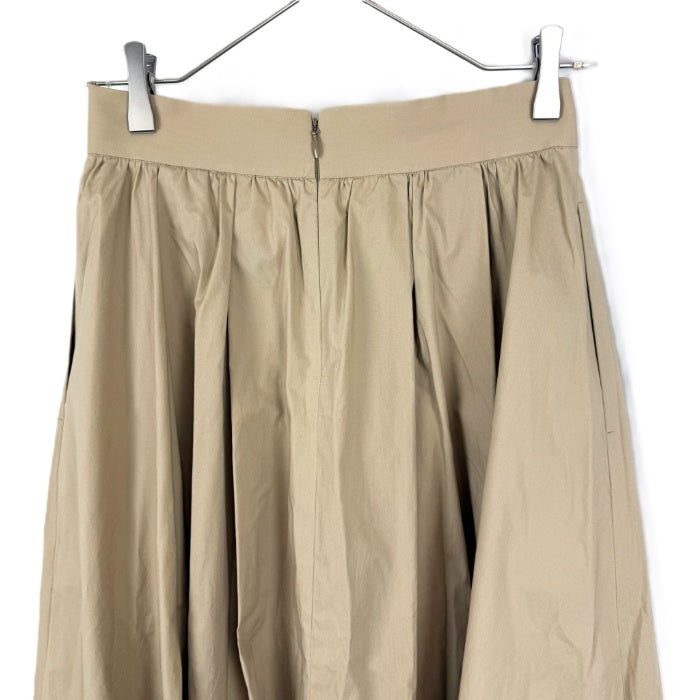 【中古】セオリーリュクス Theory luxe フレアスカート コットン 薄手 ミディ丈 ベージュ i0807n0065