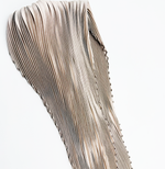 画像をギャラリービューアに読み込む, 【中古】HERMÈS エルメス プリーツ スカーフ ベージュ シルク 絹 ロングスカーフ i0926aq01493
