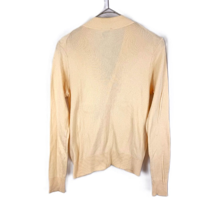 【中古】ルトロワ Letroyes カーディガン Vネック コットン 透け感 ペールオレンジ うすだいだい色 i0619wq05110