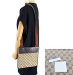 Load image into Gallery viewer, 【中古】GUCCI グッチ GGキャンバス ショルダーバッグ ベージュ×ブラウン シェリーライン i1012oq003161
