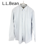 Load image into Gallery viewer, 【中古】エルエルビーン L.L.Bean ボタンダウン ストライプ シャツ ブルー ホワイト コットン j0508a0042
