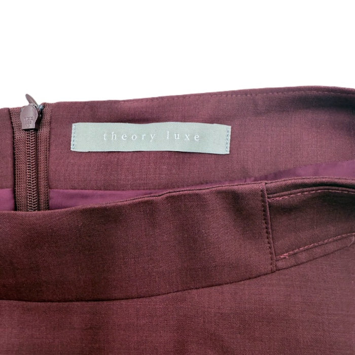 【中古】セオリーリュクス Theory luxe スカート ひざ丈 台形 未使用 ワインレッド i0703n0025