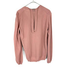 将图片加载到图库查看器，【中古】ドゥロワー Drawer Vネックニット 後ろリボン カシミヤ シルク 薄手 透け感 くすみピンク
