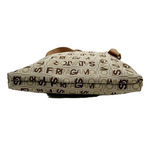 将图片加载到图库查看器，【中古】Salvatore Ferragamo フェラガモ ショルダーバッグ キャンバス ベージュ 斜めがけ ロゴ i0907oq02857
