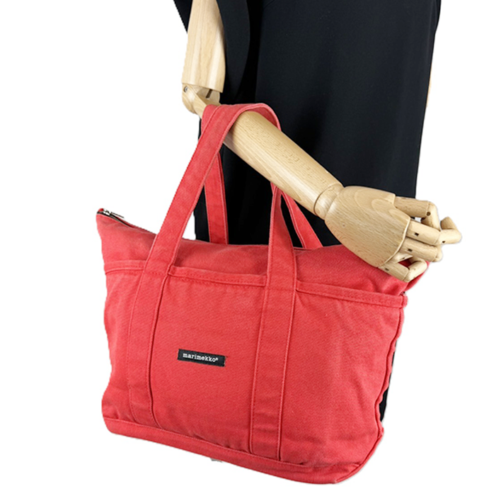 【中古】marimekko マリメッコ キャンバストートバッグ 大容量 コットン i0619wq02510