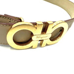 Load image into Gallery viewer, 【中古】サルヴァトーレフェラガモ Salvatore Ferragamo ベルト ガンチーニ バックル ベージュ ゴールド i0112oq01225
