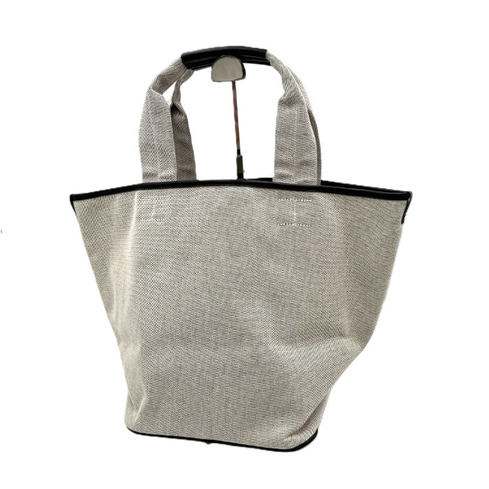 【中古】ドゥロワー Drawer ノベルティトートバッグ キャンバス生地 レザー グレー系 ブラック i0811y00212