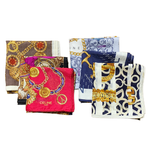 画像をギャラリービューアに読み込む, 【中古】CELINE セリーヌ ハンカチ 6点 セット シルク 綿混 総柄 ロゴ i0728tq0071
