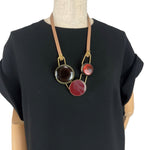 Load image into Gallery viewer, 【中古】マルニ MARNI ネックレス レザー チェーン クリアモチーフ おしゃれ ベージュ マルチカラー i0606aq00936
