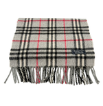 画像をギャラリービューアに読み込む, 【中古】バーバリー BURBERRY マフラー ノバチェック グレー カシミヤ100％ j0215pq00842
