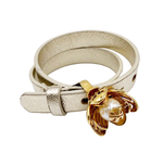 画像をギャラリービューアに読み込む, 【中古】TORY BURCH トリーバーチ レザーブレスレット フラワーモチーフ パール 箱付き j0223tq06118
