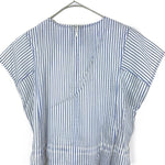 Load image into Gallery viewer, 【中古】オールドイングランド OLD ENGLAND ストライプワンピース フレンチスリーブ ウエストシェイプ ブルー ホワイト i0515n0064
