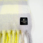画像をギャラリービューアに読み込む, 【中古】LANVIN en Bleu ランバンオンブルー マフラー チェック グラデーション イエロー グレー i1124tq01220
