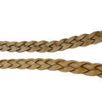 画像をギャラリービューアに読み込む, 【中古】ANGLO レザーベルト 細身 編込み メッシュベルト ベージュ i0731wq0041
