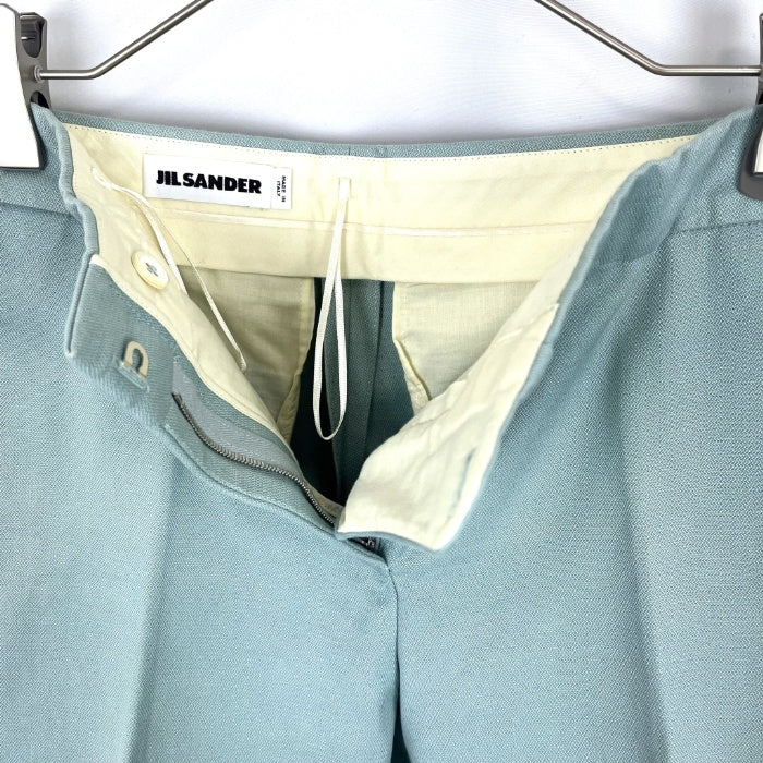 【中古】ジルサンダー JIL SANDER テーパードパンツ 春カラー 上品 ライトブルー エメラルド くすみカラー h0304n002