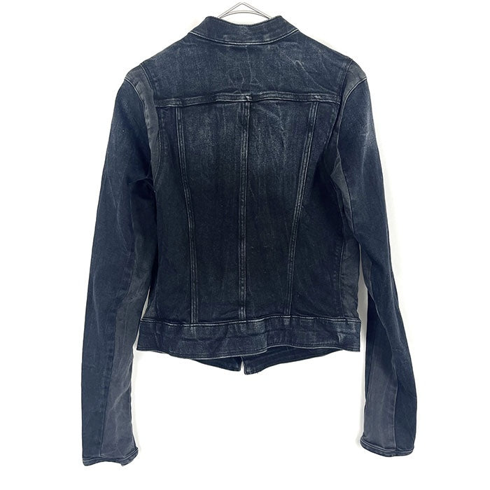 【中古】ジースターロゥ G-STAR RAW デニムブルゾン 切り替え ストレッチ おしゃれ ブラック系 h0305m013