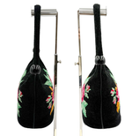 将图片加载到图库查看器，【中古】FEILER フェイラー バッグ 花柄 ブラック ハンドバッグ レディース j0223tq0638
