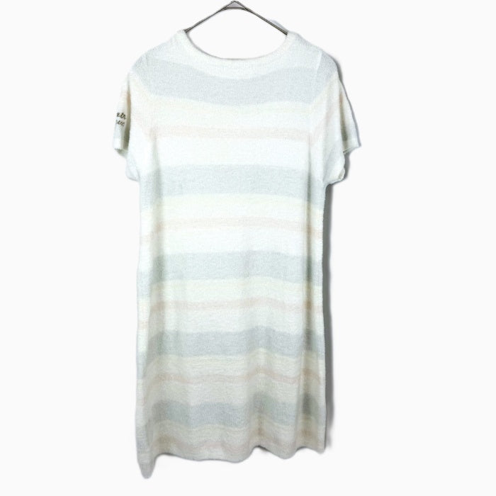 【中古】ジェラートピケ gelato pique 半袖ワンピース マルチボーダー パステル もこもこ 白系 i0413oq01813