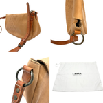 将图片加载到图库查看器，【中古】ラシット russet ショルダーバッグ レザー ロゴ柄 ヌメ革 おしゃれ ベージュ ライトブラウン i0710lq0176
