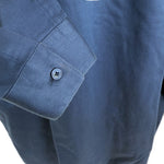 将图片加载到图库查看器，【中古】バーバリーブラックレーベル BURBERRY シャツ 長袖 コットン 無地 光沢 ダークブルー 青系 i0627aq01430
